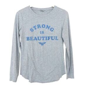 Junk Food Strong Is Beautiful Long Sleeve Shirt Sz XS